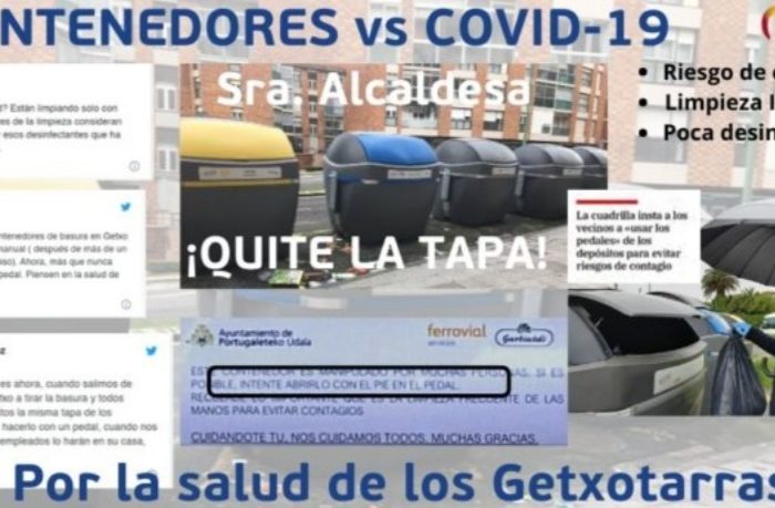 El PP de Getxo insta a que de forma urgente se elimine la tapa pequeña de los contenedores y no se emitan recibos de basuras y alcantarillado a comerciantes y hosteleros