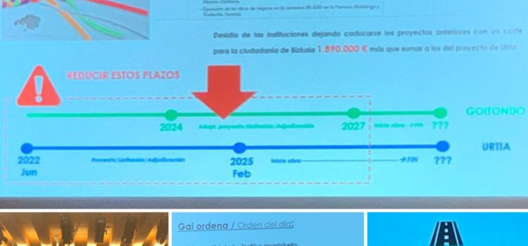 El PP de Vizcaya acudió ayer por la tarde a la asamblea convocada por la plataforma en defensa de la Variante de Ermua